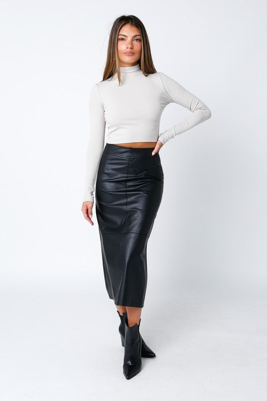 Vegan Midi Skirt