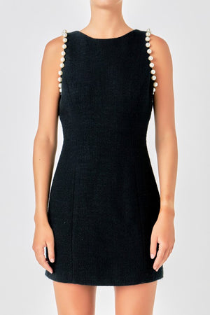 Pearl Trim Tweed Mini
