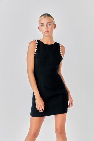 Pearl Trim Tweed Mini