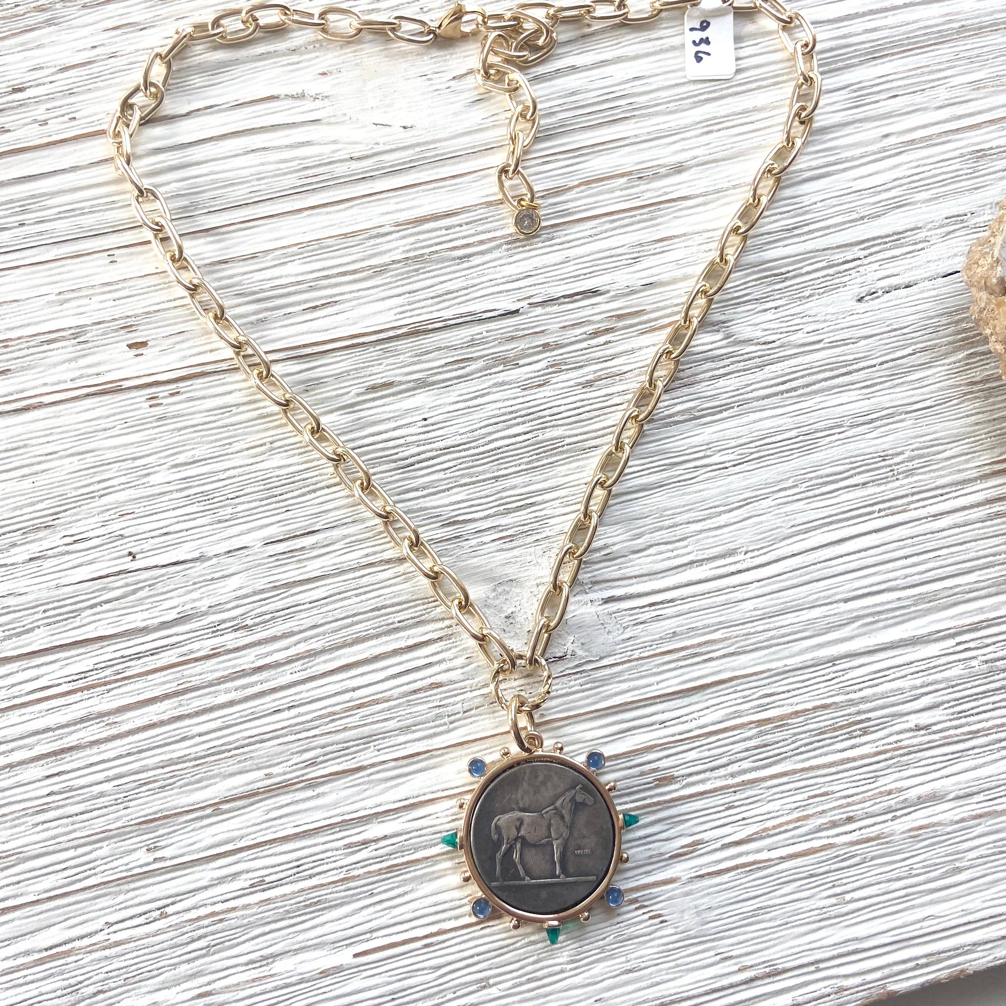 Equestrian Derby Western Coin Necklace