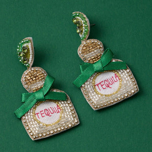 Beaded Tequila Bottle Earrings
