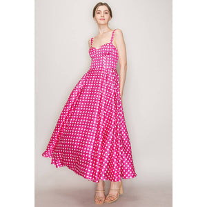 Satin Bustier Midi Dress