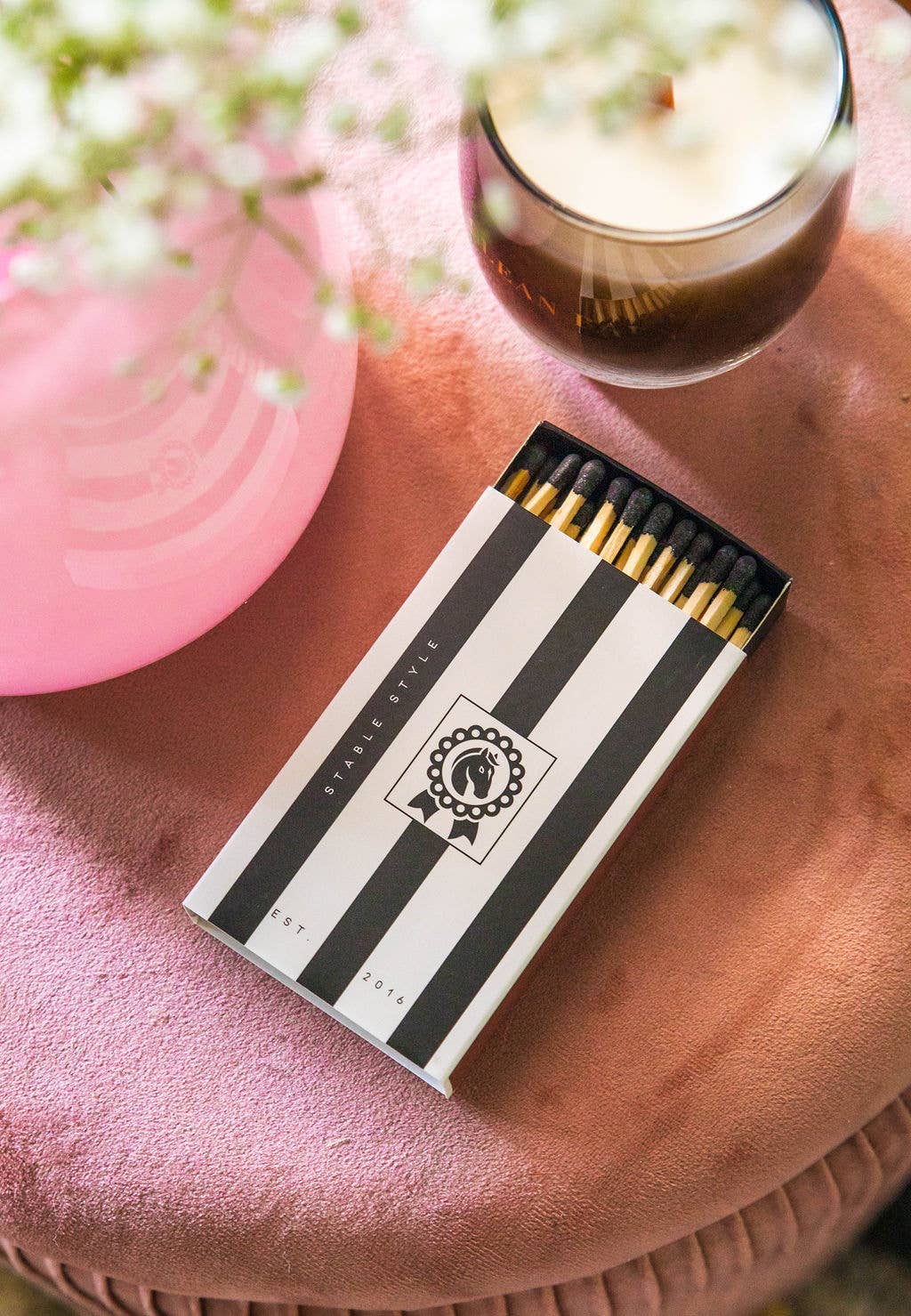 Stable Style - Oversized Black & White Striped Equestrian Matches