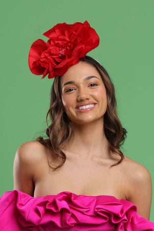 Morgan & Taylor - Cindy Fascinator in Red