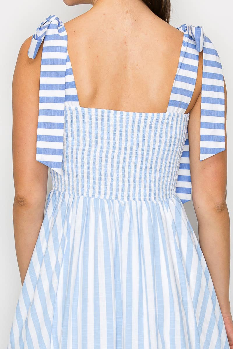 Dreamy Blue Stripe Maxi Dress