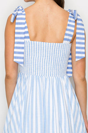 Dreamy Blue Stripe Maxi Dress