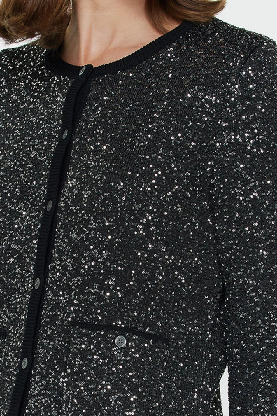 Shimmer Button Down Cardigan