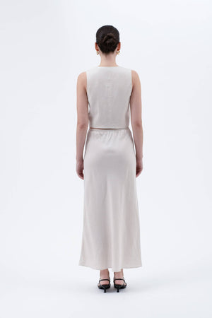 Linen Midi Skirt