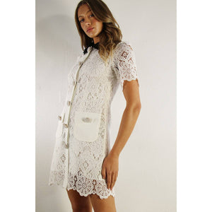 Crochet Lace Mini Dress