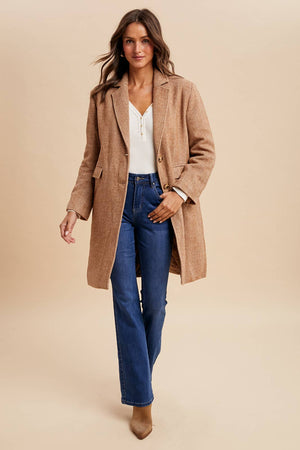 Herringbone Duster Coat