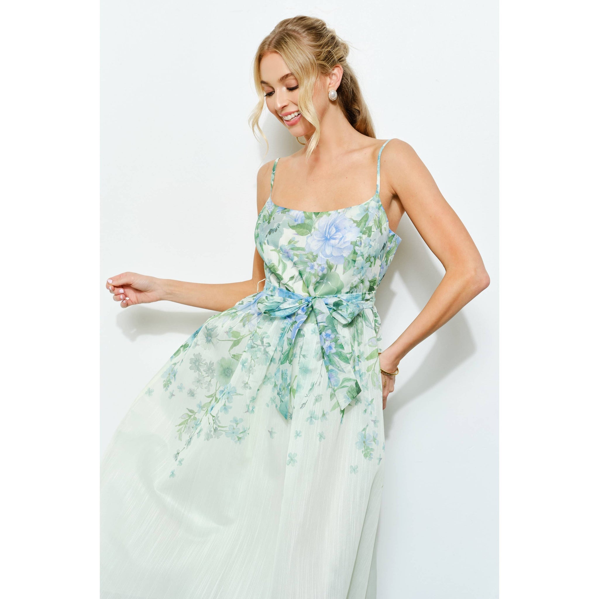 Romantic Floral Midi Dress  Miss Scarlett Boutique
