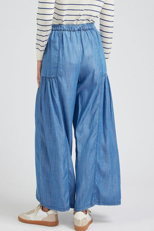 Chambray Wide Leg Pants