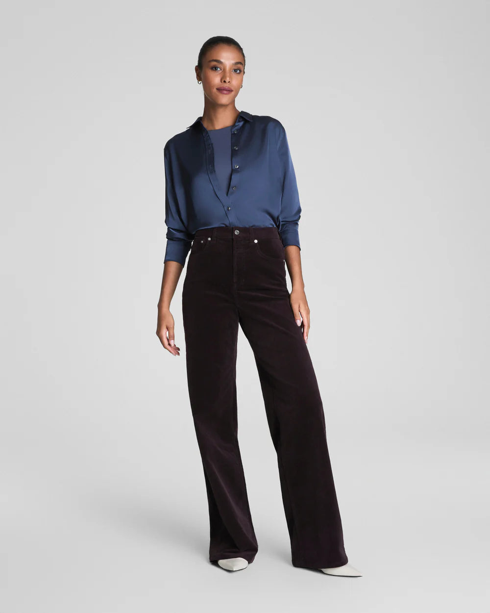 SPANXshape ® Wide Leg Pant Truffle Brown- Petite