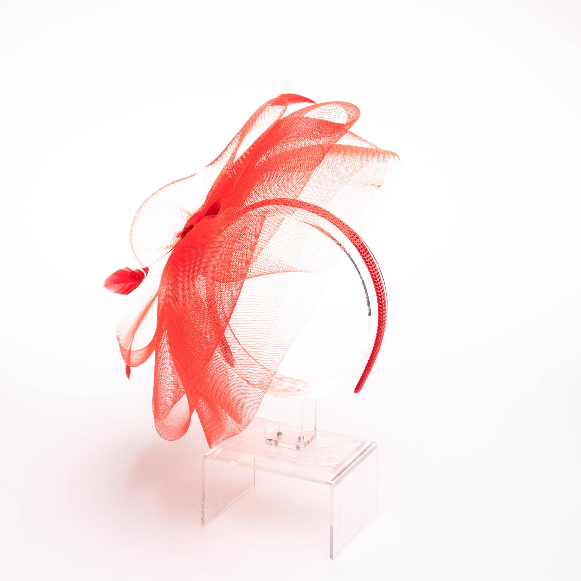 Crinoline Fascinator Red