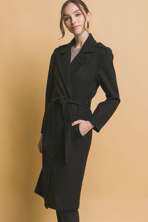 Front Tie Trench Coat