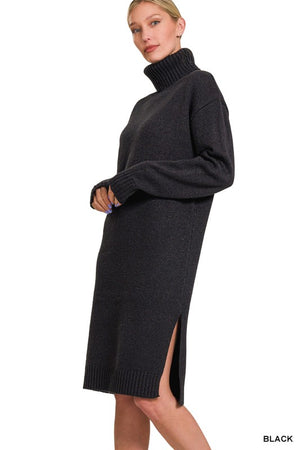 Turtleneck Midi Dress