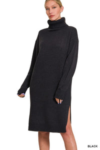 Turtleneck Midi Dress