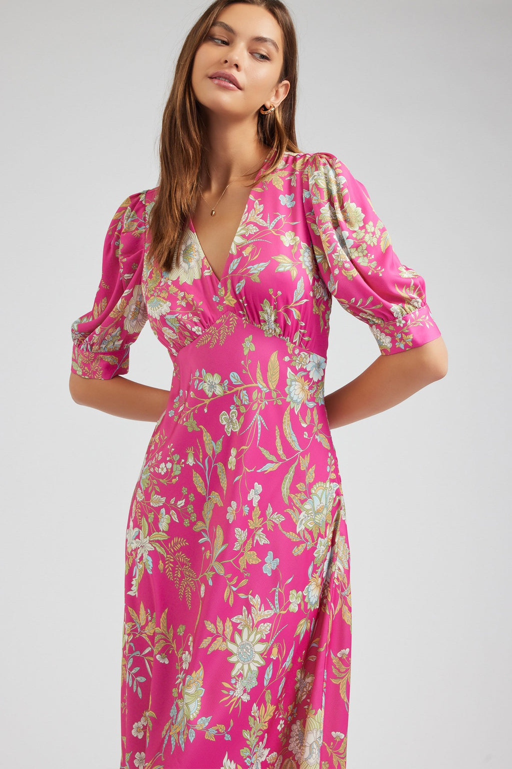 Aurora Puff Sleeve Midi