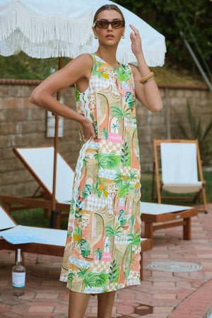 Resort Style Ric Rac Midi Dress