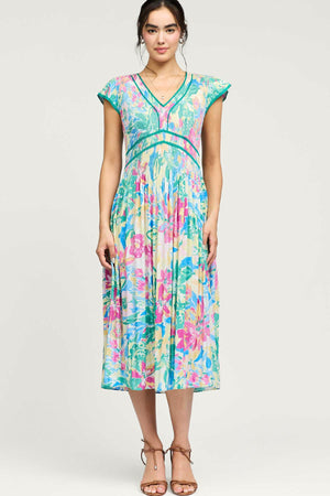 Floral Flutter Midi Dress