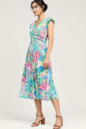 Floral Flutter Midi Dress