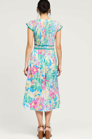 Floral Flutter Midi Dress
