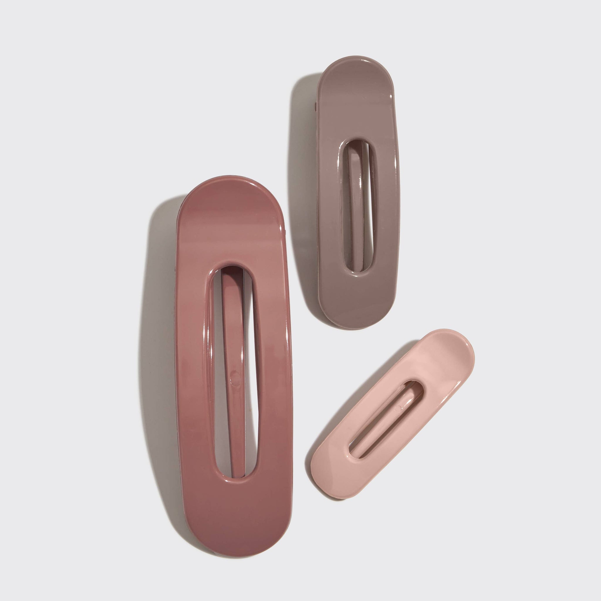 KITSCH - Flat Lay Claw Clip 3pc Flat - Ultra Glossy Terracotta