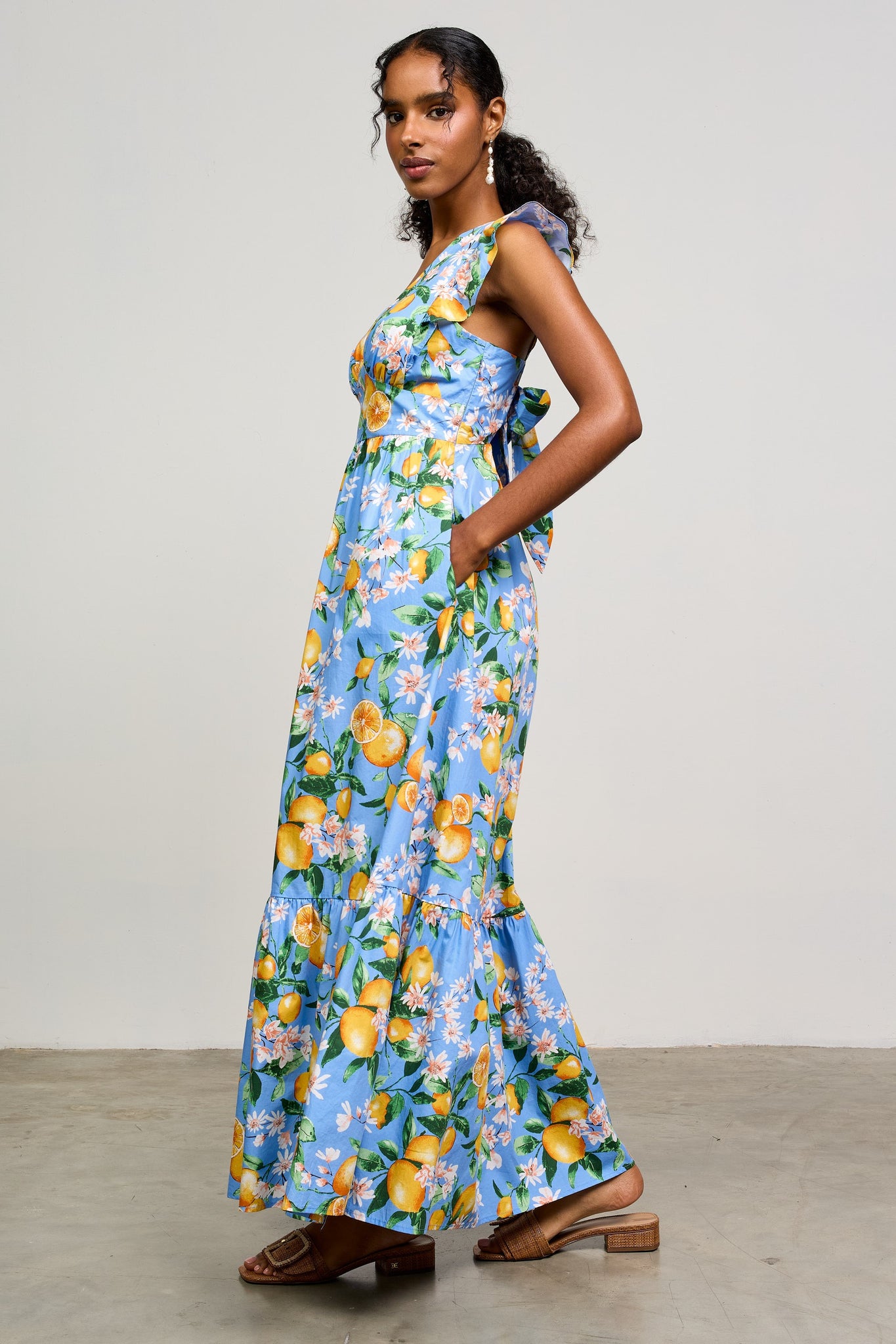 Lemon Ruffle Dress