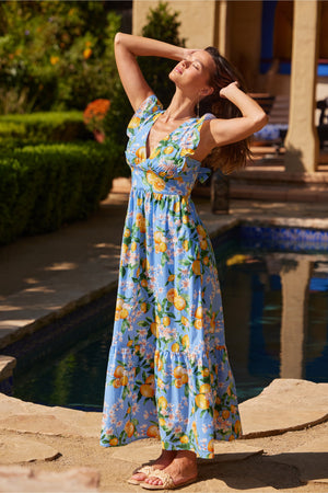 Lemon Ruffle Dress