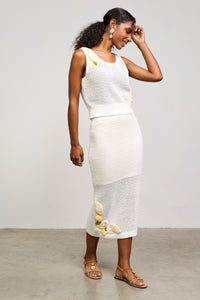 Lemon Applique Crochet Skirt