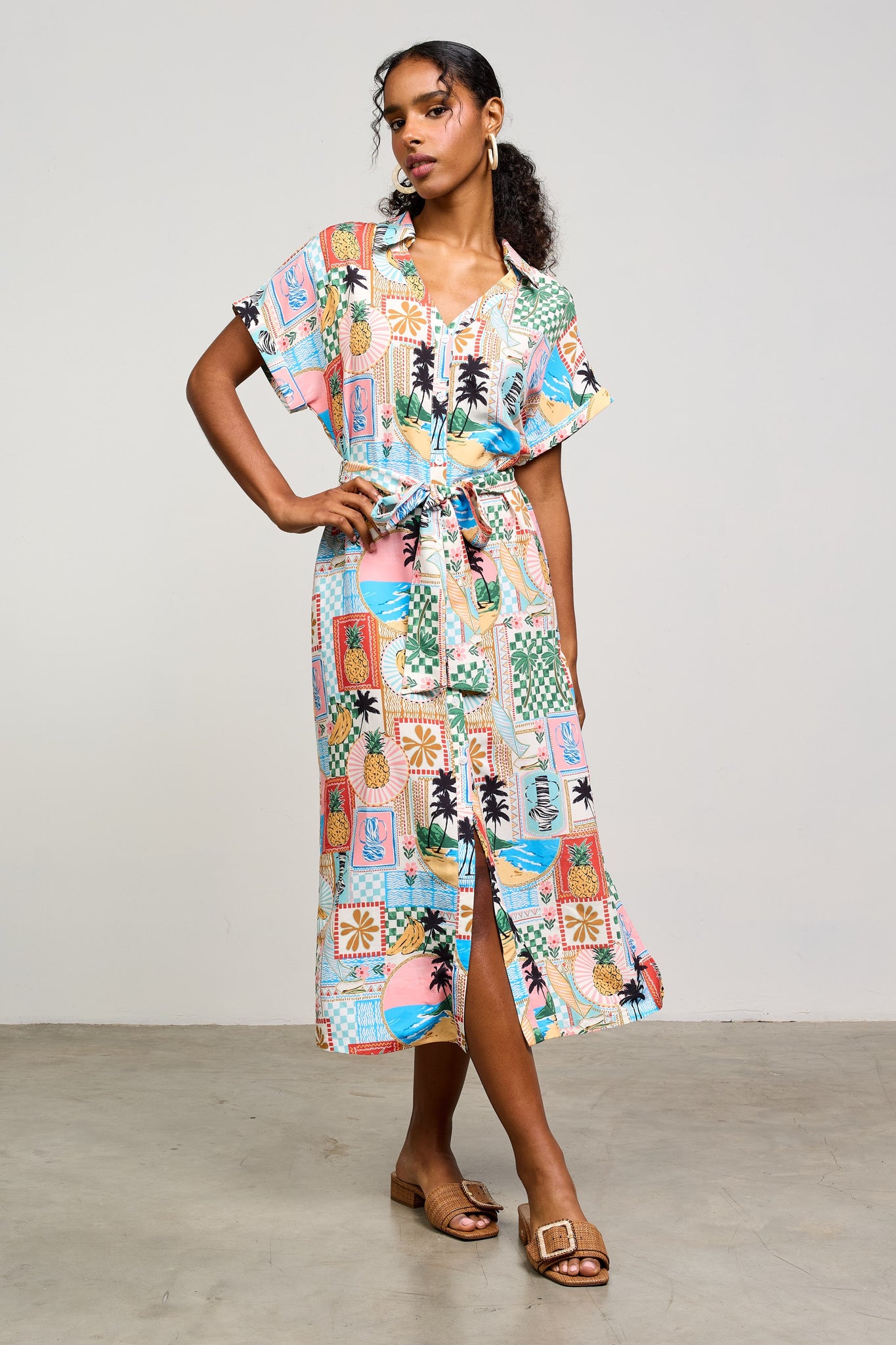Perfect Paradise Tie Midi Dress