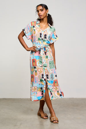 Perfect Paradise Tie Midi Dress