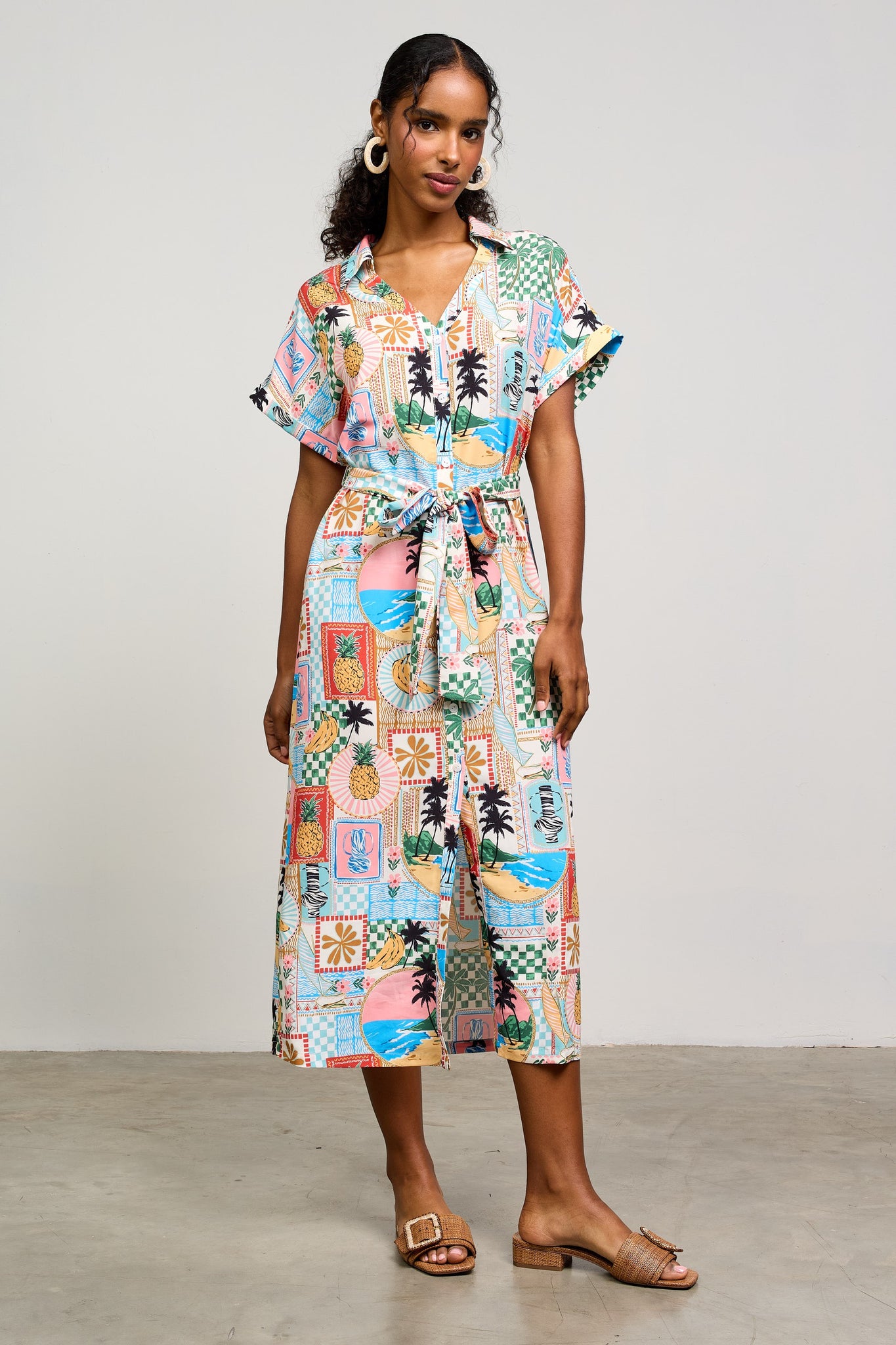 Perfect Paradise Tie Midi Dress
