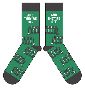 Barrel Down South - And They're Off Horse Racing Derby Socks