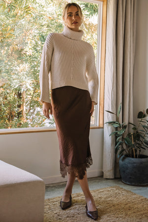 Textured Turtleneck Sweater