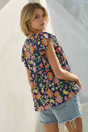 Lianna Flutter Sleeve Blouse