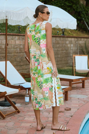 Resort Style Ric Rac Midi Dress