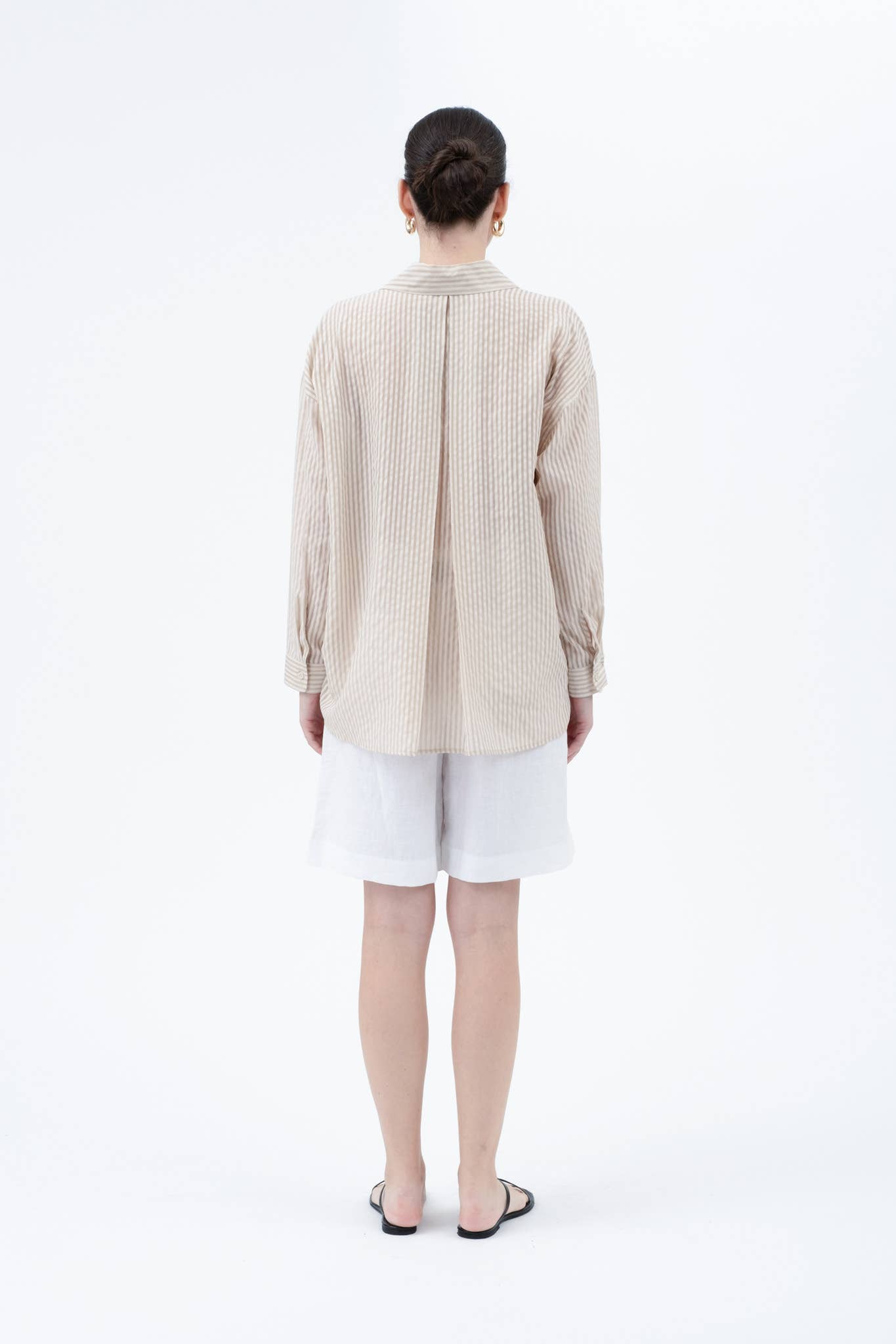 Stripe Sheer Button Down