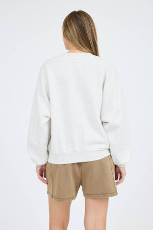 Paris Embroidered Crew Knit Top