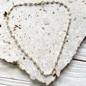 Gold Crystal Layering Necklace