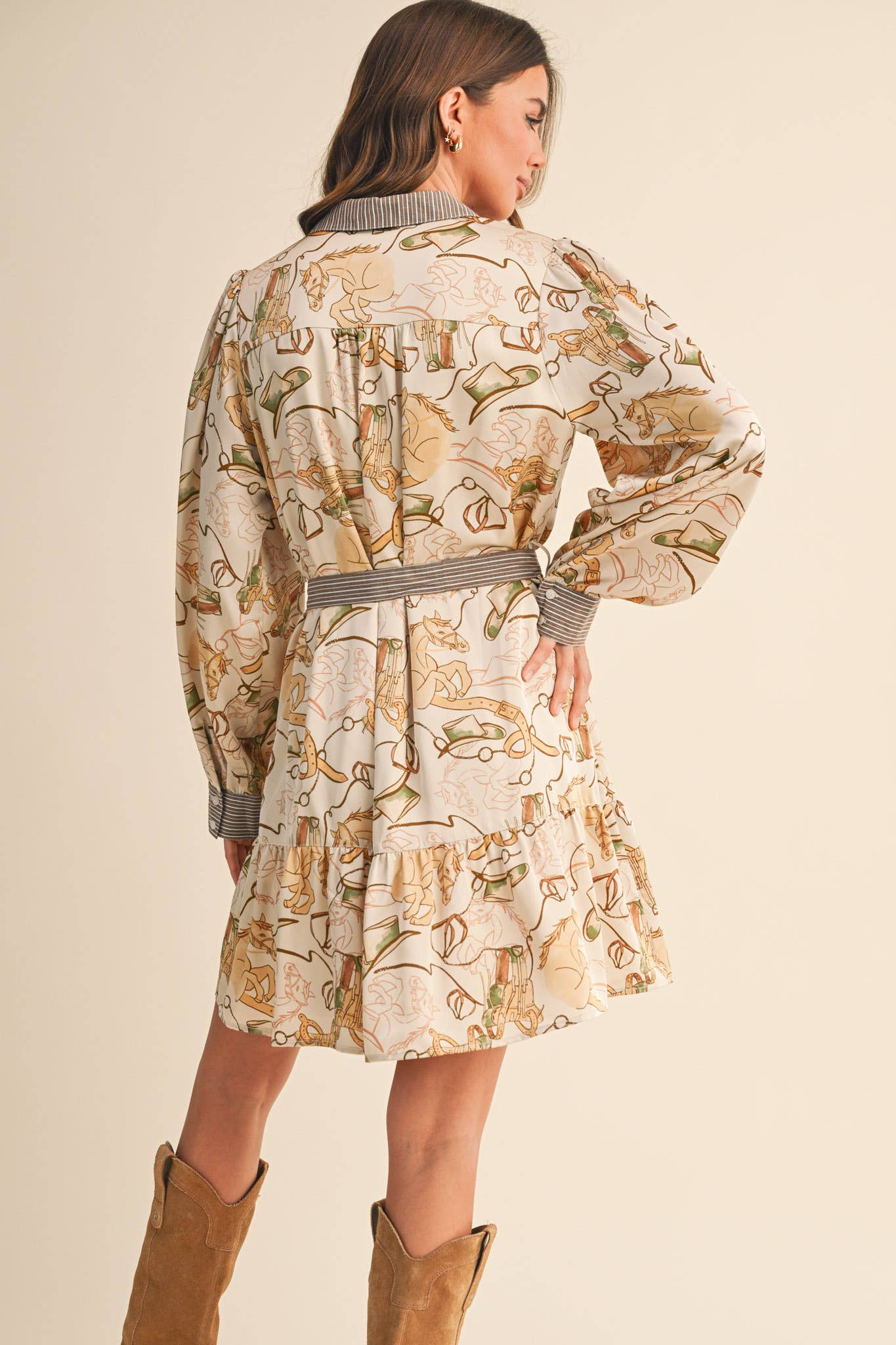 Western Button Down Mini Dress