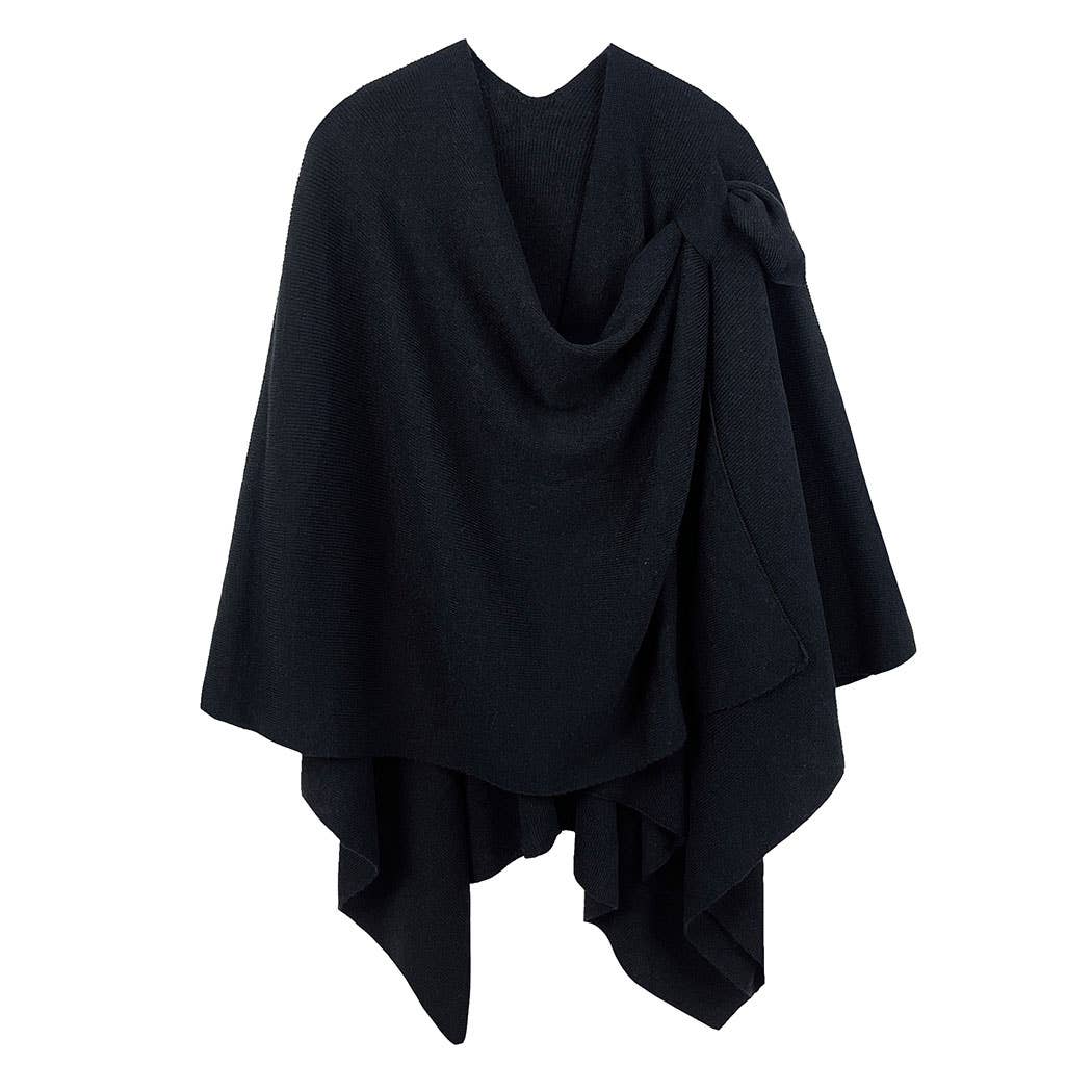 Solid Ruana with Shoulder Strap