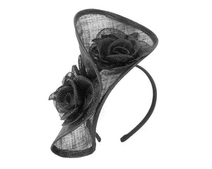 Tall sinamay fascinator by Max Alexander