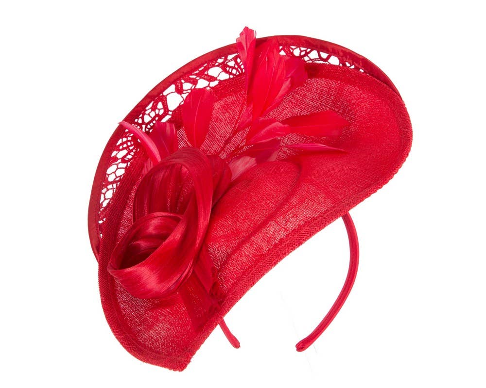 Sinamay & Lace Fascinator