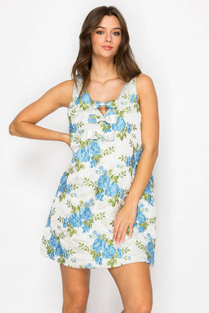 Jacquard Brocade Mini Dress
