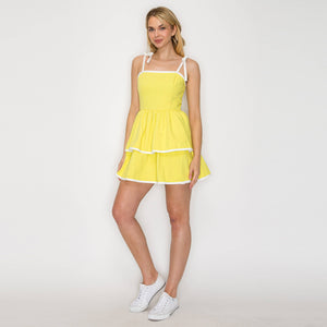 Lemonade Double Ruffle Mini Dress
