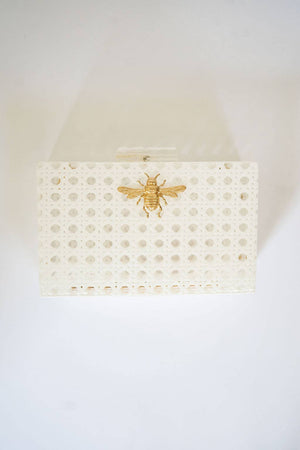 White Breakers Clutch Bamboo or Bee