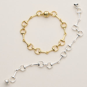 Gold and Silver Bit Chain Bracelet