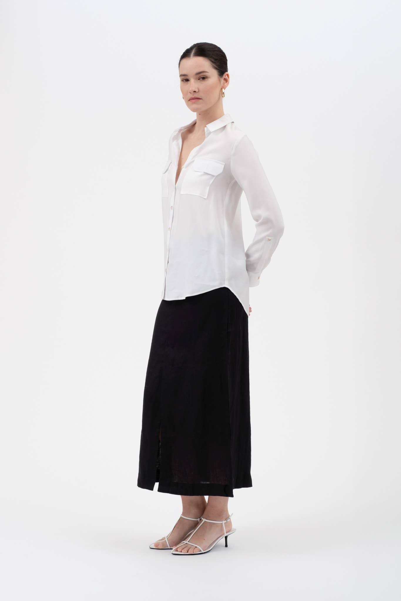Tab Button Down Shirt