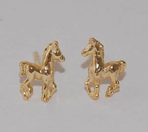Horse Earrings - gold